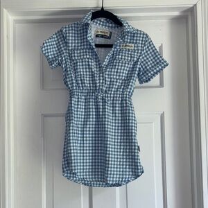 Blue and White Checkered Short Sleeve Fishing Dress - Magellan